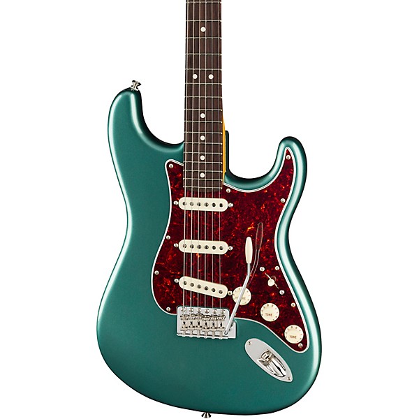 Fender American Professional Classic Stratocaster Rosewood Fingerboard Electric Guitar Faded Sherwood Green Metallic