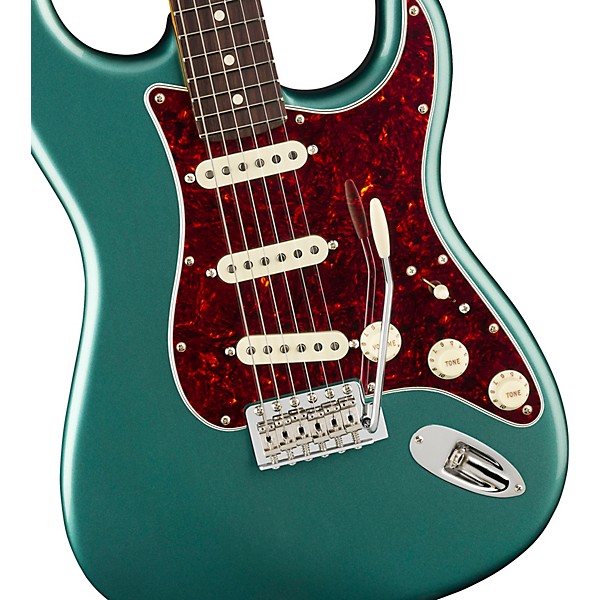 Fender American Professional Classic Stratocaster Rosewood Fingerboard Electric Guitar Faded Sherwood Green Metallic