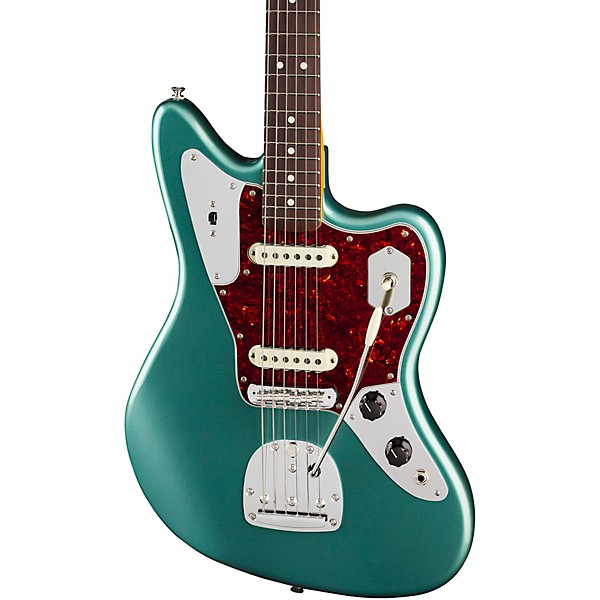 Fender American Professional Classic Jaguar Rosewood Fingerboard Electric Guitar Faded Sherwood Green Metallic