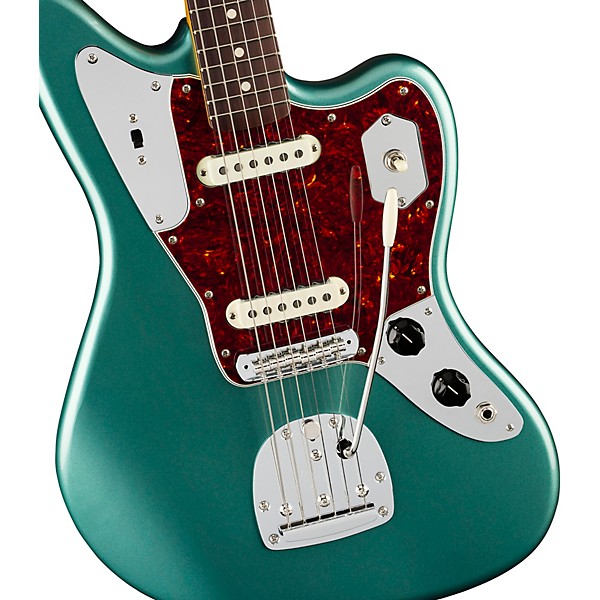 Fender American Professional Classic Jaguar Rosewood Fingerboard Electric Guitar Faded Sherwood Green Metallic