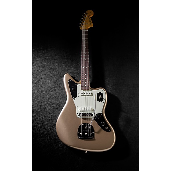 Fender American Professional Classic Jaguar Rosewood Fingerboard Electric Guitar Faded Firemist Gold