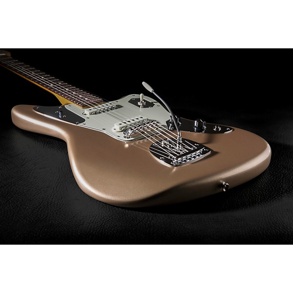 Fender American Professional Classic Jaguar Rosewood Fingerboard Electric Guitar Faded Firemist Gold