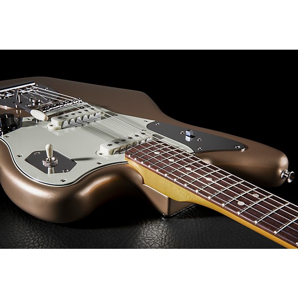 Fender American Professional Classic Jaguar Rosewood Fingerboard Electric Guitar Faded Firemist Gold