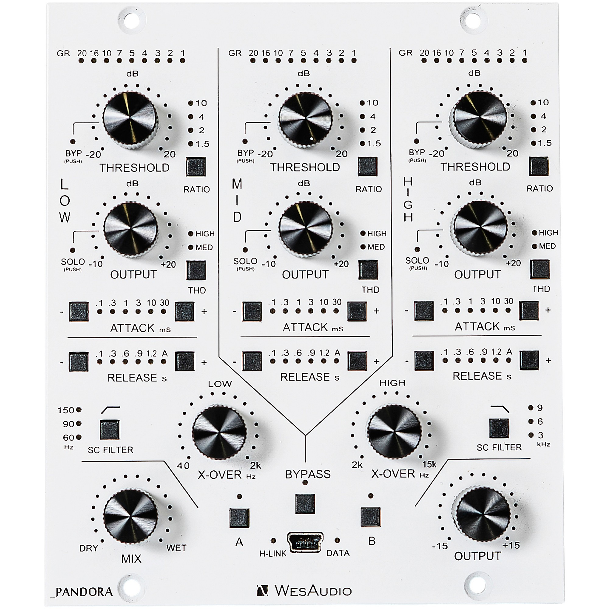 WesAudio ng500 _Pandora 500マルチバンドコンプレッサー WesAudio _Pandora NG500 Series Multiband Compressor with Digital