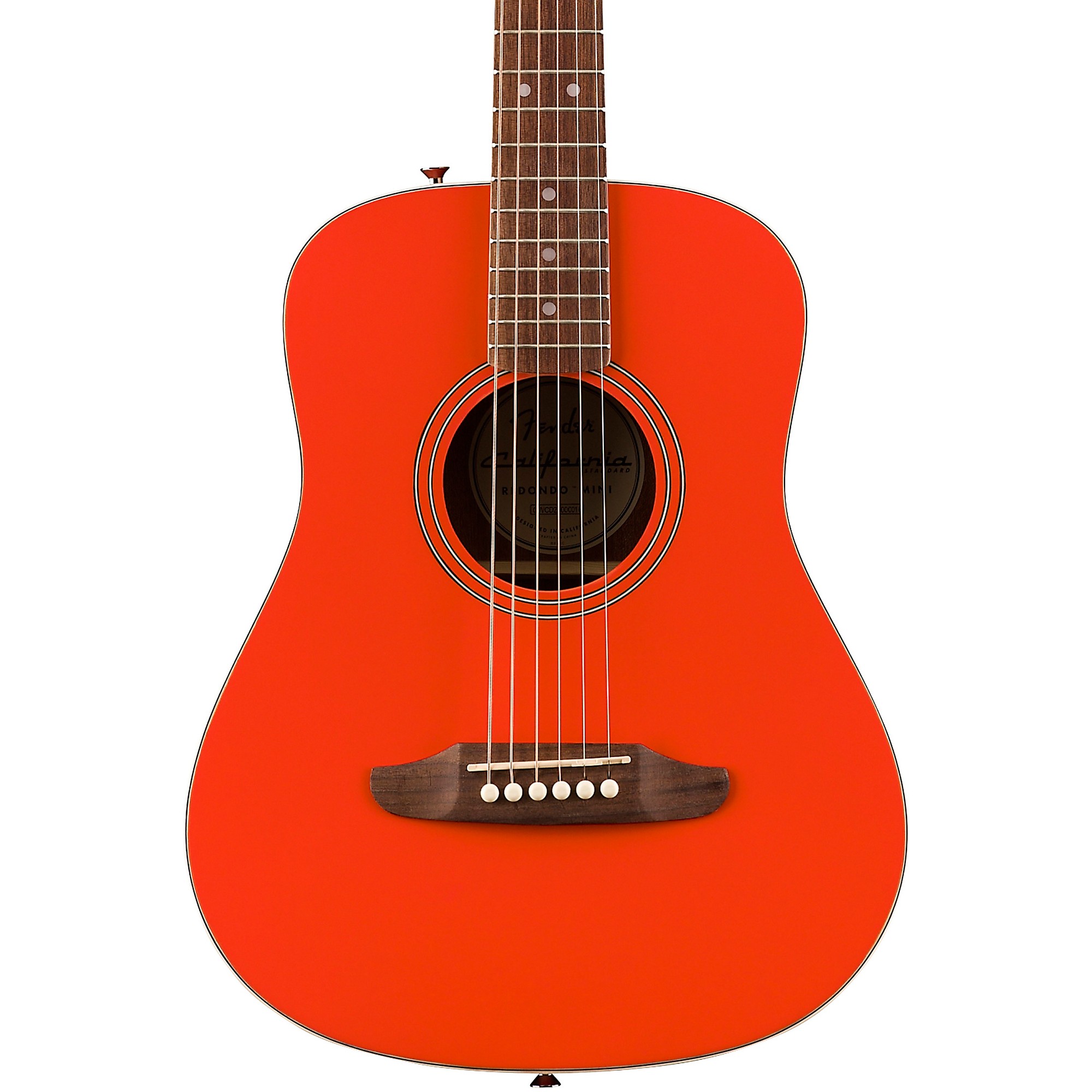 Fender California Standard Redondo Mini Acoustic Guitar Fiesta Red