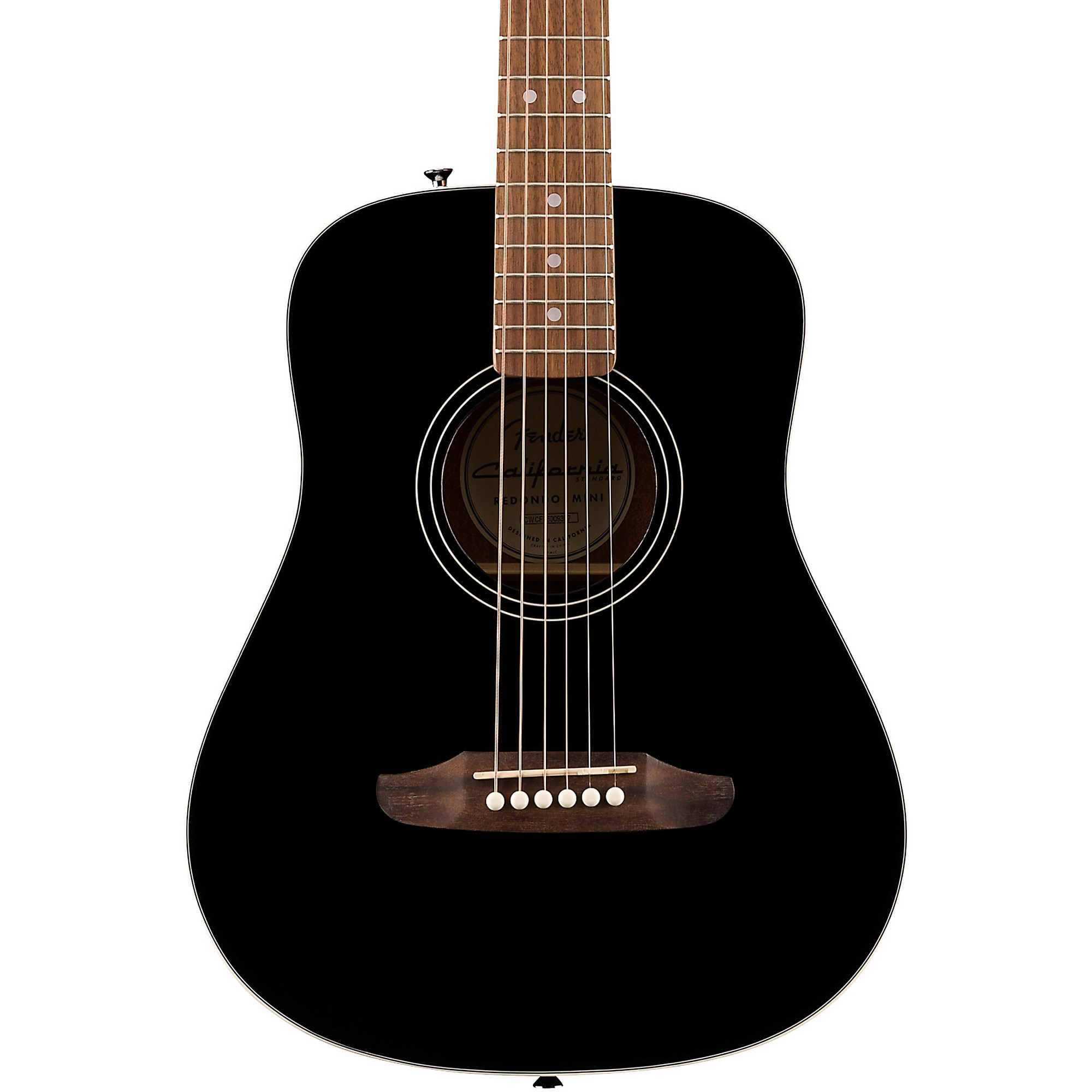 Fender アコースティックギター Redondo Mini, ブラック Fender California Standard Redondo Mini Acoustic Guitar Black