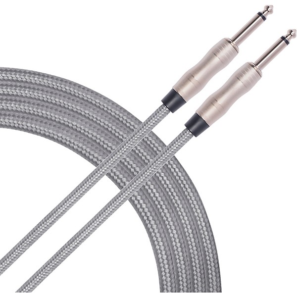 Livewire Braided Instrument Cable with Ergonomic Connectors 10 ft. Silver Sustain