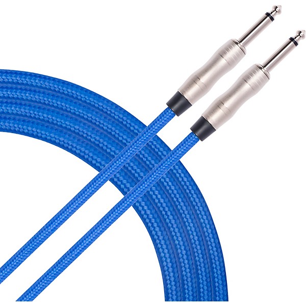 Livewire Braided Instrument Cable with Ergonomic Connectors 10 ft. Electric Blue