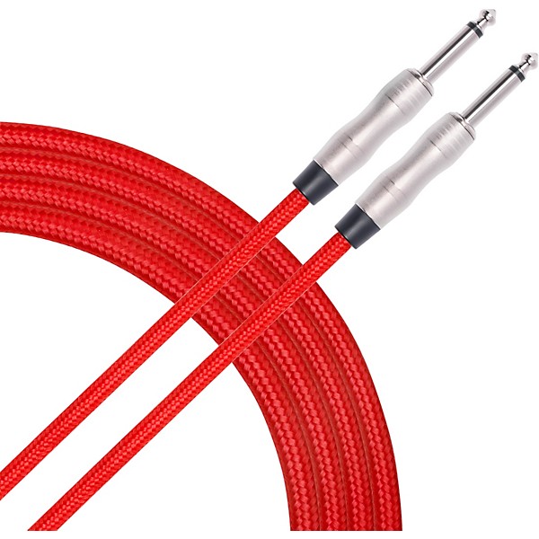 Livewire Braided Instrument Cable With Ergonomic Connectors 10 ft. Scarlet Riff