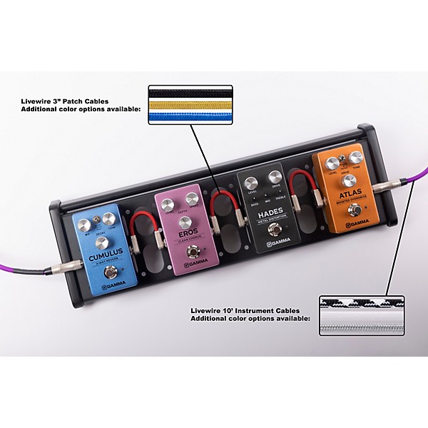 Livewire Braided Instrument Cable With Ergonomic Connectors 10 ft. Scarlet Riff