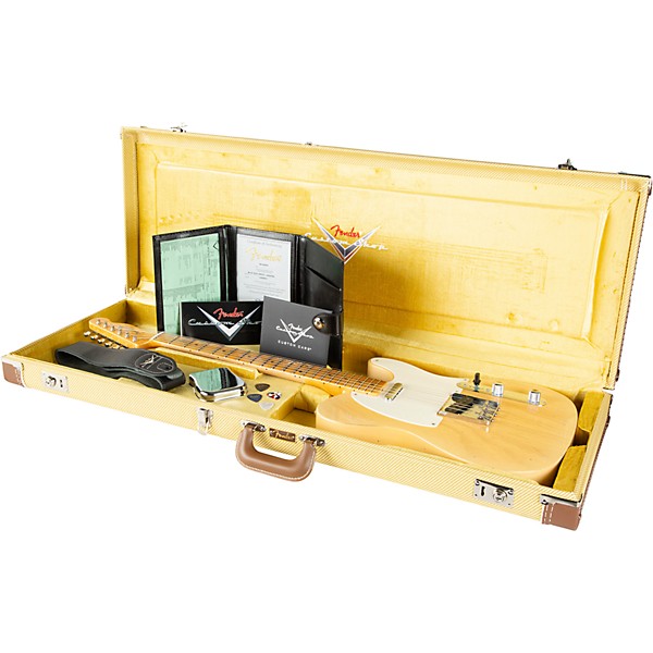 Fender Custom Shop 55 Telecaster Journeyman Relic with DLX Closet Classic Electric Guitar Super Aged Natural Blonde