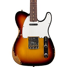 Fender Custom Shop 61 Telecaster Heavy Relic Electric Guitar Faded Aged Bleached 3-Color Sunburst