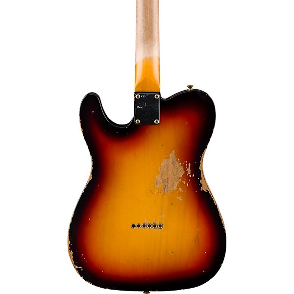 Fender Custom Shop 61 Telecaster Heavy Relic Electric Guitar Faded Aged Bleached 3-Color Sunburst