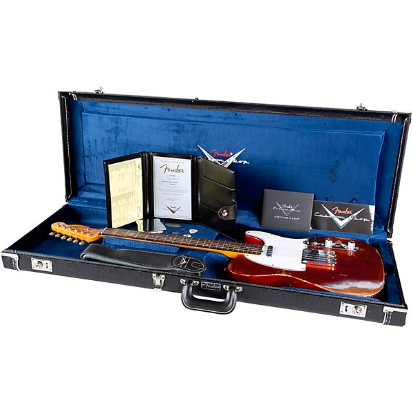 Fender Custom Shop 61 Telecaster Heavy Relic Electric Guitar Faded Aged Candy Apple Red
