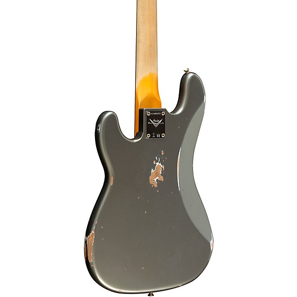 Fender Custom Shop 60 Precision Bass Relic Super Faded Aged Charcoal Frost Metallic