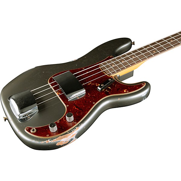 Fender Custom Shop 60 Precision Bass Relic Super Faded Aged Charcoal Frost Metallic