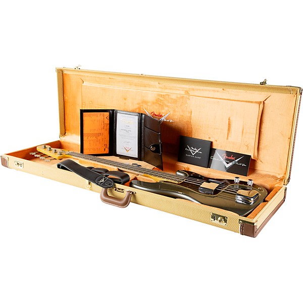 Fender Custom Shop 60 Precision Bass Relic Super Faded Aged Charcoal Frost Metallic