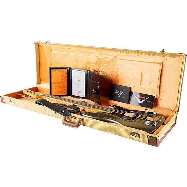 Fender Custom Shop 60 Precision Bass Relic Super Faded Aged Charcoal Frost Metallic