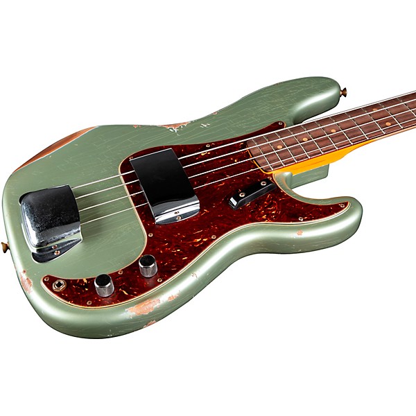 Fender Custom Shop 60 Precision Bass Relic Super Faded Aged Sage Green Metallic
