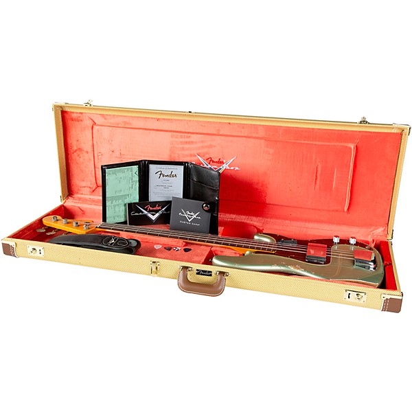 Fender Custom Shop 60 Precision Bass Relic Super Faded Aged Sage Green Metallic