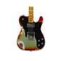 Fender Custom Shop Limited-Edition Electric Telecaster Custom Super Heavy Relic Guitar Aged Firemist Silver with Aged Candy Tangerine Burst thumbnail