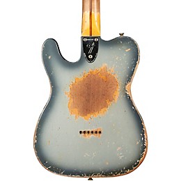 Fender Custom Shop Limited-Edition Electric Telecaster Custom Super Heavy Relic Guitar Aged Inca Silver with Aged Charcoal Frost Metallic Burst