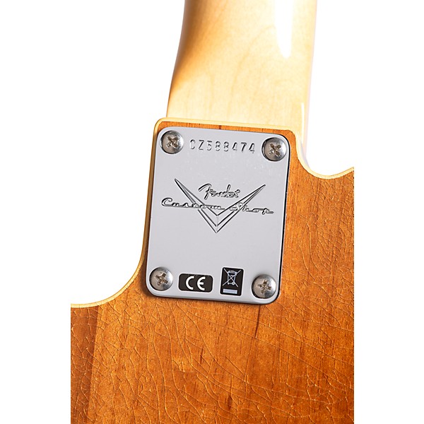 Fender Custom Shop Limited-Edition Double Custom Esquire DLX Closet Classic Electric Guitar Aged Natural