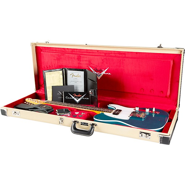 Fender Custom Shop Limited-Edition Double Custom Esquire DLX Closet Classic Electric Guitar Aged Ocean Turquoise