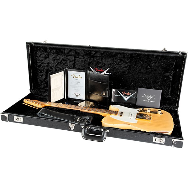 Fender Custom Shop Limited-Edition Hotshot Telecaster Relic Electric Guitar Aged Nocaster Blonde