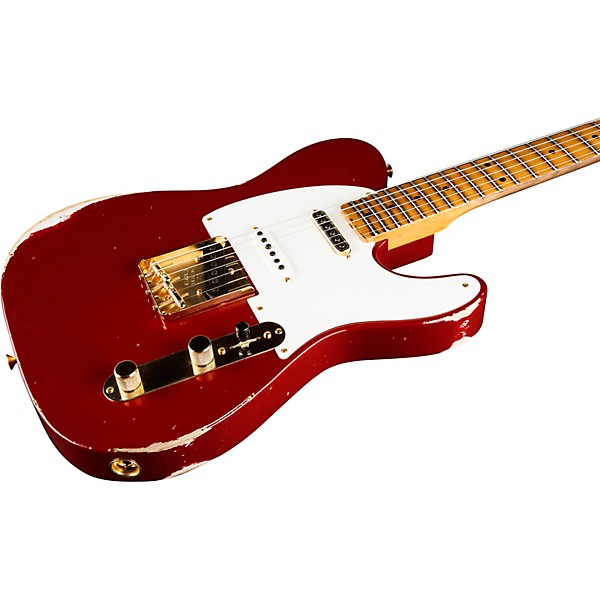 Fender Custom Shop Limited-Edition Hotshot Telecaster Relic Electric Guitar Aged Cimarron Red