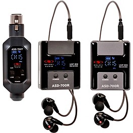 Galaxy Audio ASD-700-2 Digital 15 Channel UHF Plug & Play Wireless In-Ear Monitor Twin Pack System with EB5 Earbuds Freque...