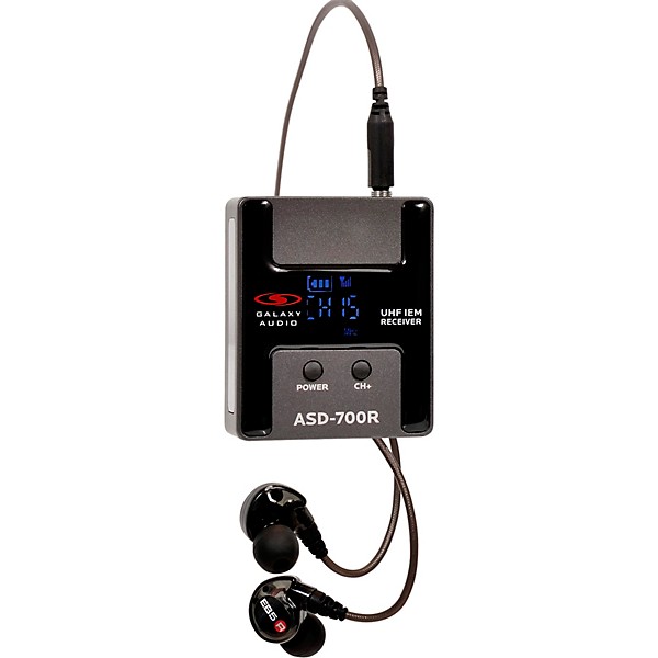 Galaxy Audio ASD-700R Digital UHF IEM Receiver Frequency CODE B6 571-585 MHz