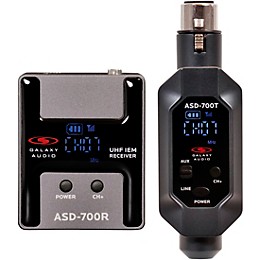 Galaxy Audio ASD-700 Digital 15 Channel UHF Plug & Play Wireless In-Ear Monitor System with EB5 Earbuds Frequency CODE B5 550-569 MHz Frequency CODE B6 571-585 MHz