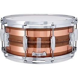 Ludwig Raw Striped Copper Snare Drum 14 x 6.5 in.
