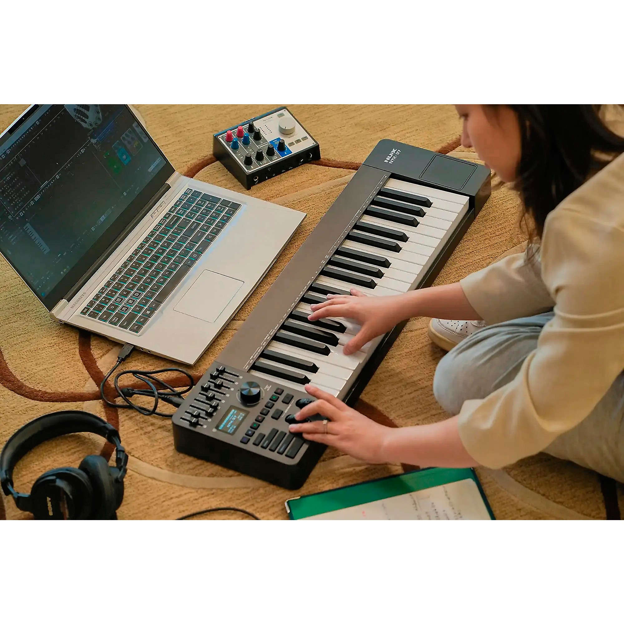 NUX NTK-37 MIDI Keyboard Controller Black | Guitar Center