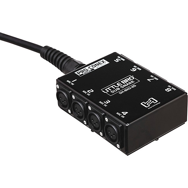 Hosa SH-8X0-50' Little Bro' Sub Snake 50 ft. Black