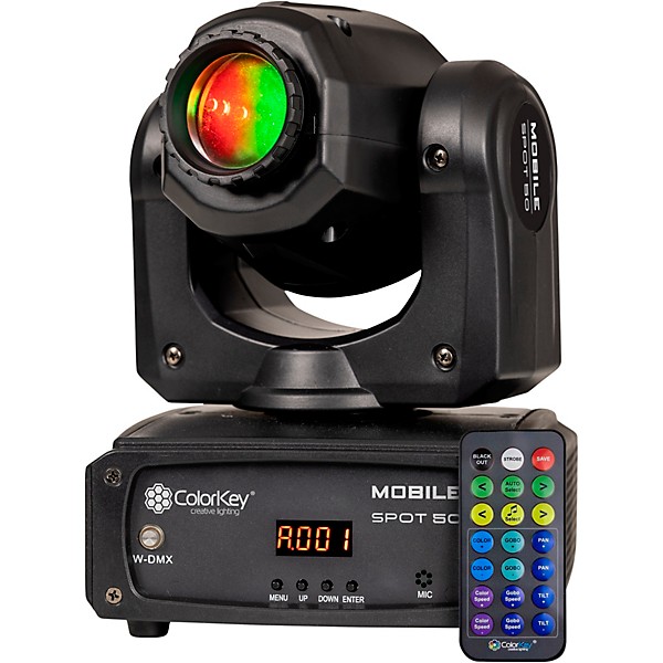 ColorKey Mobile Spot 50 Battery Powered 30W LED Moving Head Spot with Wireless DMX