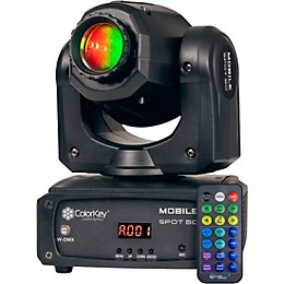 ColorKey Mobile Spot 50 Battery Powered 30W LED Moving Head Spot with Wireless DMX 2-Pack Bundle with Carrying Bag