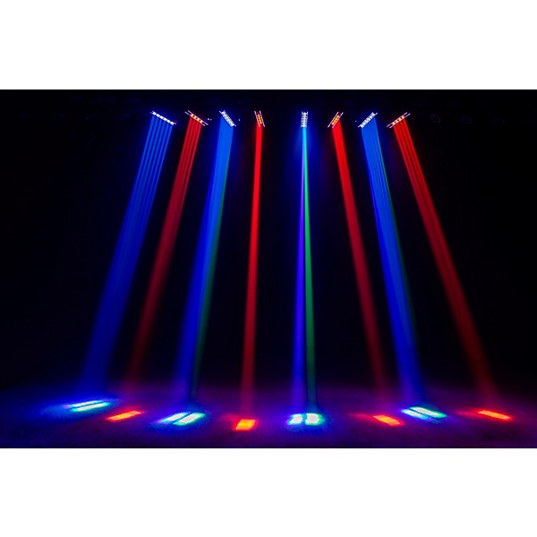 ColorKey GrooveBar FX 6 x 20W RGBW LED Moving Head FX with Infinite Bar Rotation, Pixel Control and Dual Halo Strips