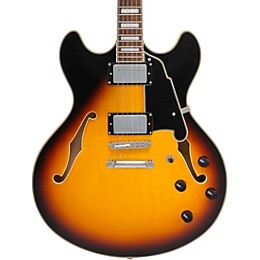 D'Angelico Premier DC Limited-Edition Semi-Hollow Electric Guitar Vintage Sunburst