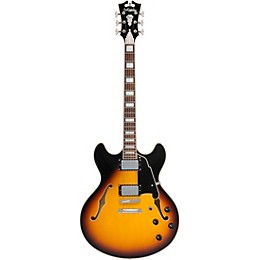 D'Angelico Premier DC Limited-Edition Semi-Hollow Electric Guitar Vintage Sunburst