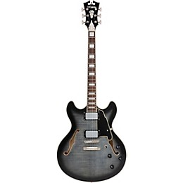 D'Angelico Premier DC Limited-Edition Semi-Hollow Electric Guitar Charcoal Burst