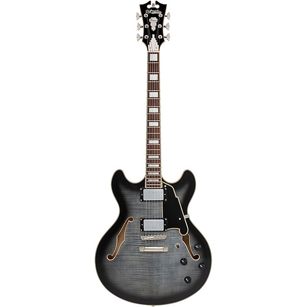 D'Angelico Premier DC Limited-Edition Semi-Hollow Electric Guitar Charcoal Burst