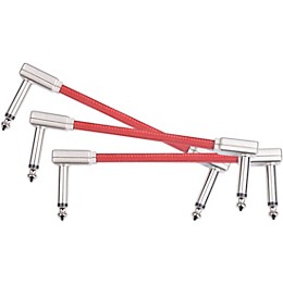 Livewire Braided Patch Cables 3-Pack 3 in. Scarlet Riff