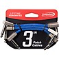 Livewire Braided Patch Cables 3-Pack 3 in. Electric Blue thumbnail
