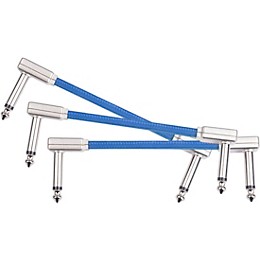 Livewire Braided Patch Cables 3-Pack 3 in. Electric Blue