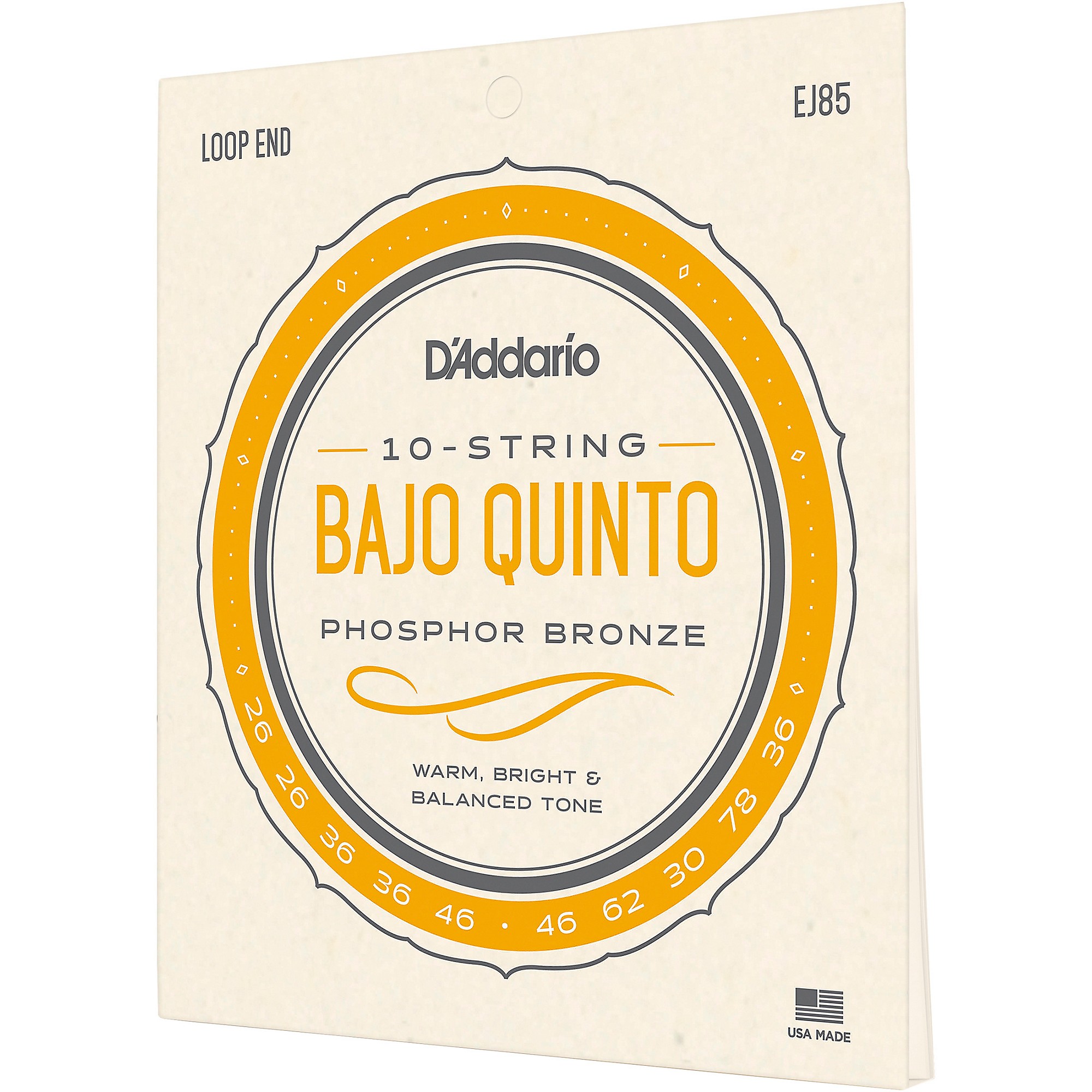 D'Addario EJ85 Phosphor Bronze Bajo Quinto Strings | Guitar
