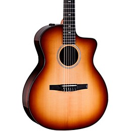 Taylor 214ce-N Plus Sunset Blvd Nylon-String Grand Auditorium Acoustic-Electric Guitar Sunset Edgeburst