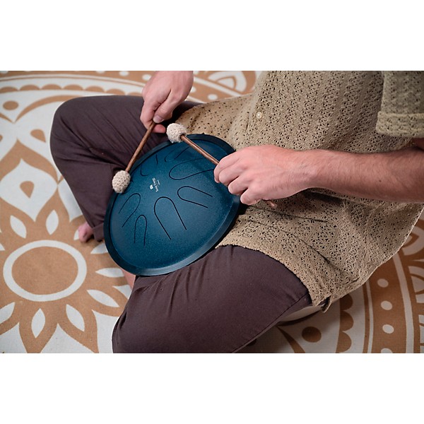 MEINL Sonic Energy Compact Steel Tongue Drum - C Minor, 10 in. Navy Blue