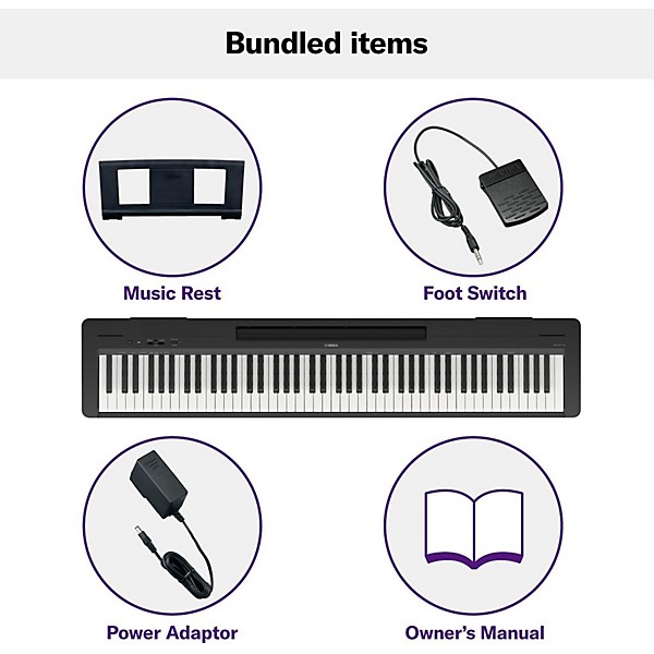 Yamaha P-145BT 88-Key Digital Piano With Bluetooth